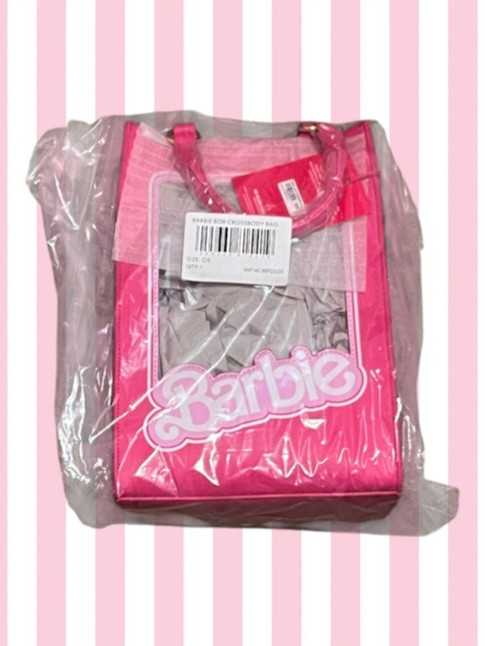 Barbie Hot Pink Clear-Front Crossbody Bag